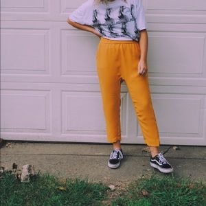 Zara Cropped Yellow Pants